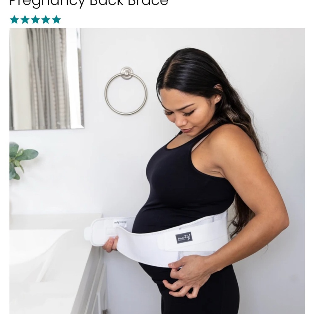 Maternity Back Support Belt in White